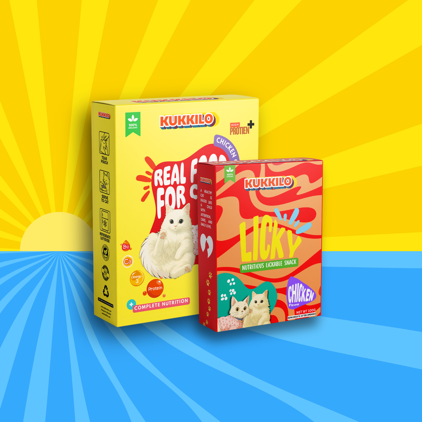 KUKKILO Taster Pack |1x LICKY | 1x Premium Wet Cat Food
